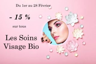 L'offre du mois de Février 2023 : 

Bénéficiez de - 15% sur les Soins Visage Bio. 

La peau du visage est fragile, prenez en soin.
Venez découvrir les Soins Visage Bio et laissez vous guider par la douceur d'un soin bienveillant pour lâcher prise et avoir une peau lumineuse 🧖‍♀️🥰 

Faites-vous plaisir ou faites plaisir en offrant un bon cadeau 🎁 🌺